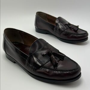 Nunn Bush Leather Loafer Men's 11 Black Leather Slip On Tassels